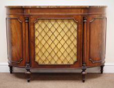 Regency style inlaid mahogany chiffonier sideboard,