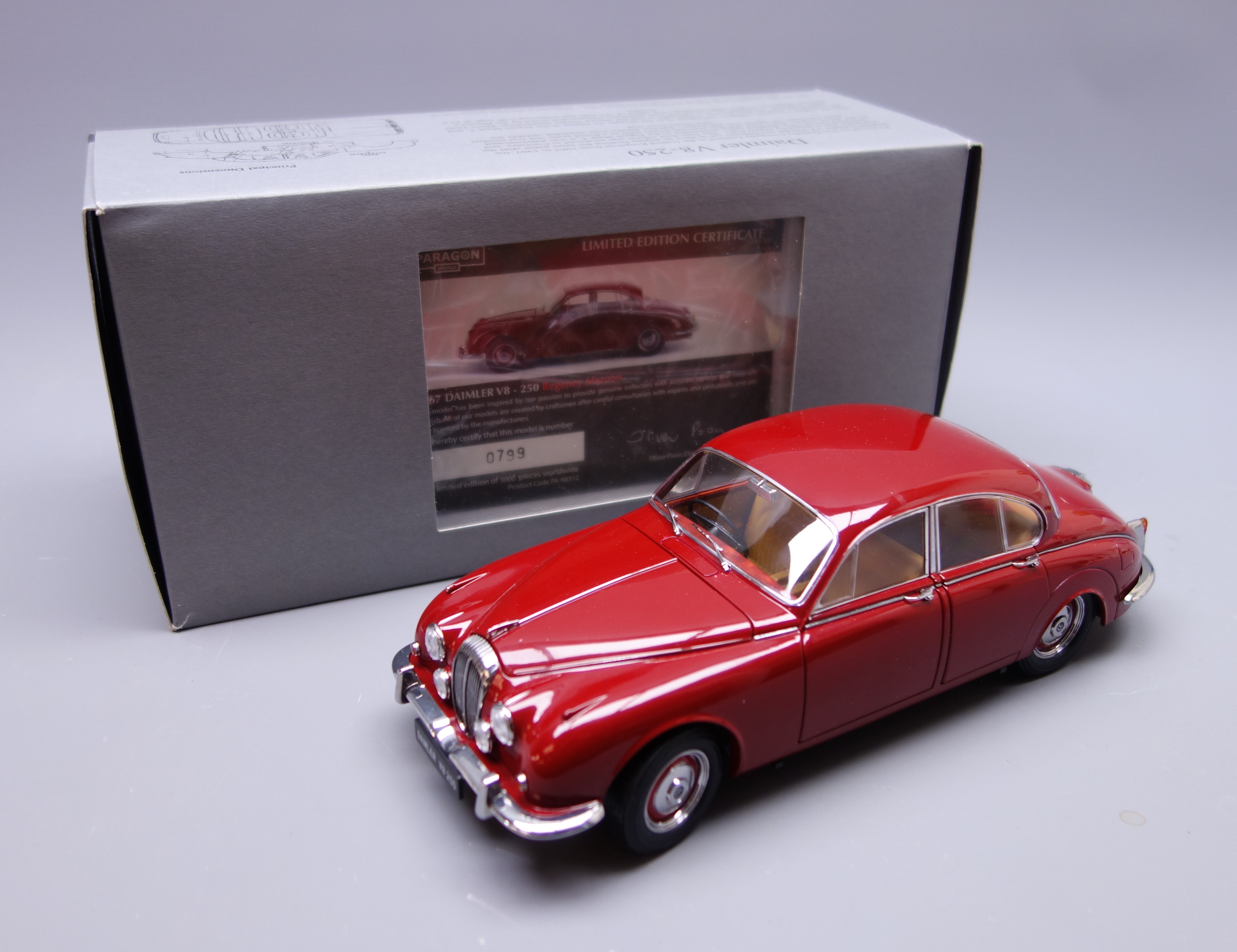 Paragon limited edition 1:18 scale die-cast model of a 1967 Daimler V8-250, No.