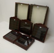 Pair of wall mounting glass fronted display cases for die-cast models,