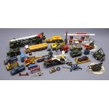 Various makers - quantity of unboxed and playworn die-cast models by Dinky, Corgi, Lesney,