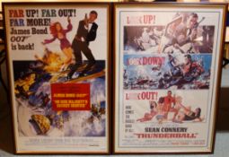 Two Eon Productions 1997 posters for James Bond films - On Her Majesty's Secret Service and