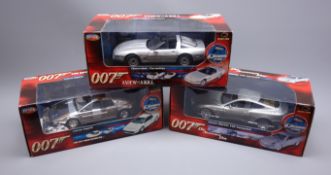 Three RCERTL Joyride James Bond 1:18th scale die-cast model cars - Lotus Esprit (silvered) from The