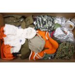 Action Man - quantity of clothing, hats and boots including space suit, weapons and weapon cases,