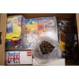 Lego - eight boxed sets comprising 263 Kitchen Units, 886 Spaceman and vehicle, 615 Fork Lift,