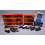 Hornby '00' gauge - nine boxed goods wagons and seven unboxed,