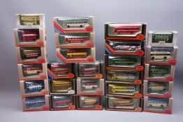 Twenty-six EFE die-cast models of buses,