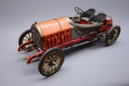 Pocher Italy tin-plate 1/8th scale model of 1907 130HP Fiat F2 Grand Prix Motor Racing car L48cm