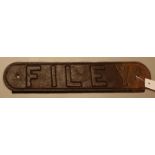 Cast-iron 'Filey' railway type sign, L55.5cm Condition Report <a href='//www.