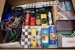 Scalextric - ten various cars including racing and rally cars and Mini Coopers,