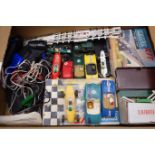 Scalextric - ten various cars including racing and rally cars and Mini Coopers,