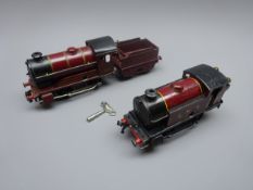 Hornby '0' gauge - No.0 Tender 0-4-0 locomotive in LMS red No.5600 and No.