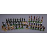 Forty-six modern lead soldiers by Britains etc including various regiments, bandsmen,