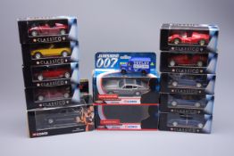 Corgi - three James Bond 007 die-cast models and nine Collezione die-cast models of Ferrari cars,