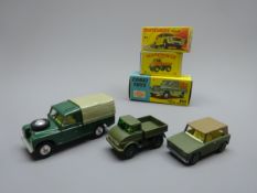 Corgi - Landrover (109" WB) No.438, Matchbox Unimog No.49 and Matchbox Superfast Field Car no.