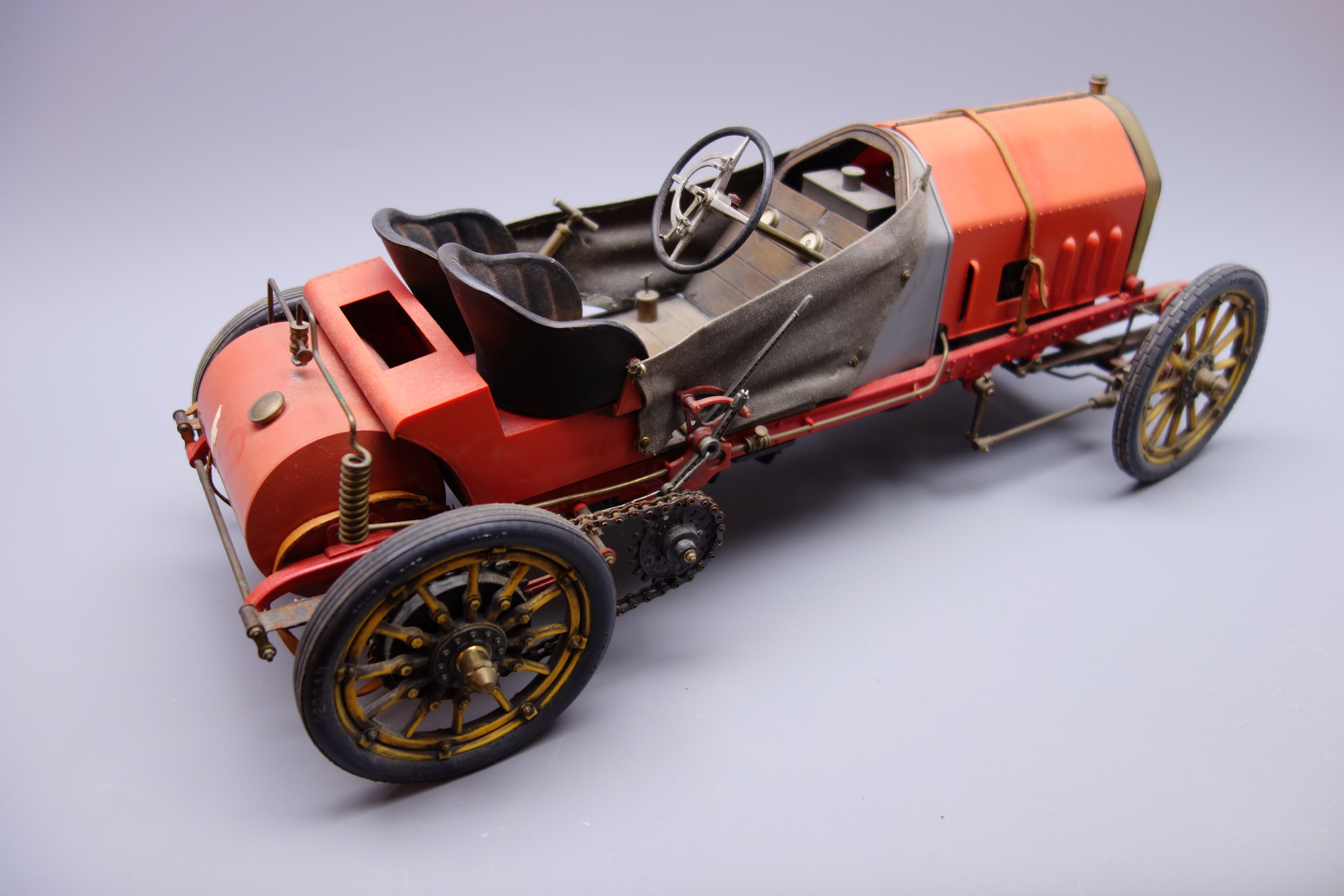Pocher Italy tin-plate 1/8th scale model of 1907 130HP Fiat F2 Grand Prix Motor Racing car L48cm - Image 3 of 4