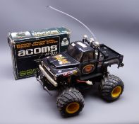 Midnight Pumpkin Radio Controlled pick-up truck L39cm with boxed Acoms AP227 radio transmitter and