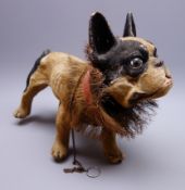 Early 20th century French papier-mache barking bulldog automaton, probably by Roullet and Decamps,