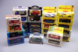 Twenty-eight die-cast models by Maisto, Oxford, Vanguards,