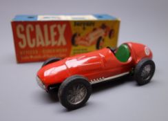 Minimodels Scalex keyless clockwork tin-plate model of a Ferrari 4.