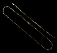 Gold cable chain link necklace and gold bracelet, both hallmarked 9ct, approx 11.