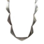 Hans Hansen for Georg Jensen silver Peak necklace, London 1956,