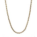 Victorian gold link chain necklace barrel clasp,