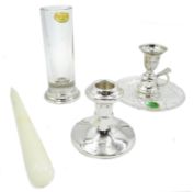 Ex retail: silver dwarf candlestick,