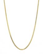 18ct gold box link chain necklace stamped 750, approx 7.27gm Condition Report 45.