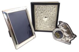 Ex retail: silver freestanding photograph frame 18cm,