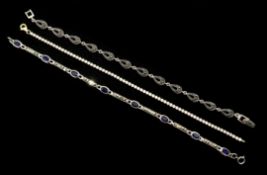 Silver-gilt cubic zirconia bracelet,