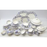 Meissen style blue and white dinner and tea service (qty) Condition Report <a