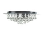 Polished chrome 'Crystal Flush' ceiling light by lightbox,