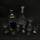 Eleven 19th century and later drinking glasses including conical shaped ale glass engraved with