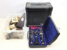 John Grey & Sons rosewood clarinet in Buffet fitted case, a Paquet metronome,