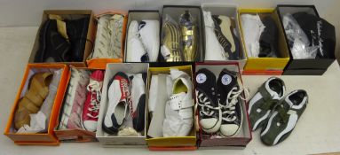 Collection of gents shoes including Converse Style trainers and others by Zabal, Psyco,