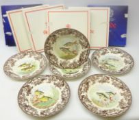 Set of six Spode Woodland Stream plates comprising Trout, Roach, Rudd, Perch, Tench and Salmon,