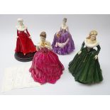 Three Royal Worcester figures 'Winter Palace',