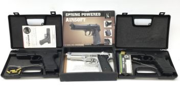 SECTION 1 CERTIFICATE REQUIRED: Two BBM GAP 9mm blank firing pistols in hard carry cases with