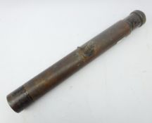 Early 20th century brass gunsight telescope No. 2244 repaired by Ottway & Co.