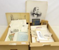 Collection of Scarborough related Ephemera including George III and later prints engravings and