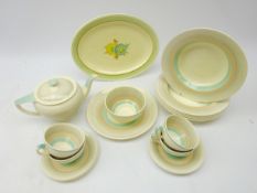 Susie Cooper banded tea set for four no.