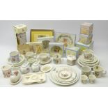Collection of Wedgwood Beatrix ceramics including baby bowls, plates, mugs, cup and saucer,