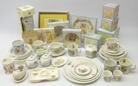 Collection of Wedgwood Beatrix ceramics including baby bowls, plates, mugs, cup and saucer,