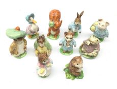 Collection of Beswick Beatrix Potter figures comprising Little Pig Robinson, Ribby, Squirrel Nutkin,