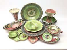 Maling lustre and other similar ceramics including vases, bowls,