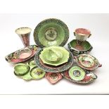 Maling lustre and other similar ceramics including vases, bowls,