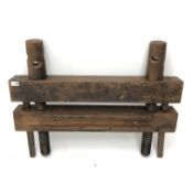 Large Victorian wooden Bookbinders Press,