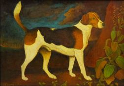 Portrait of a Hound, 20th century oil on canvas after J A Wheeler,