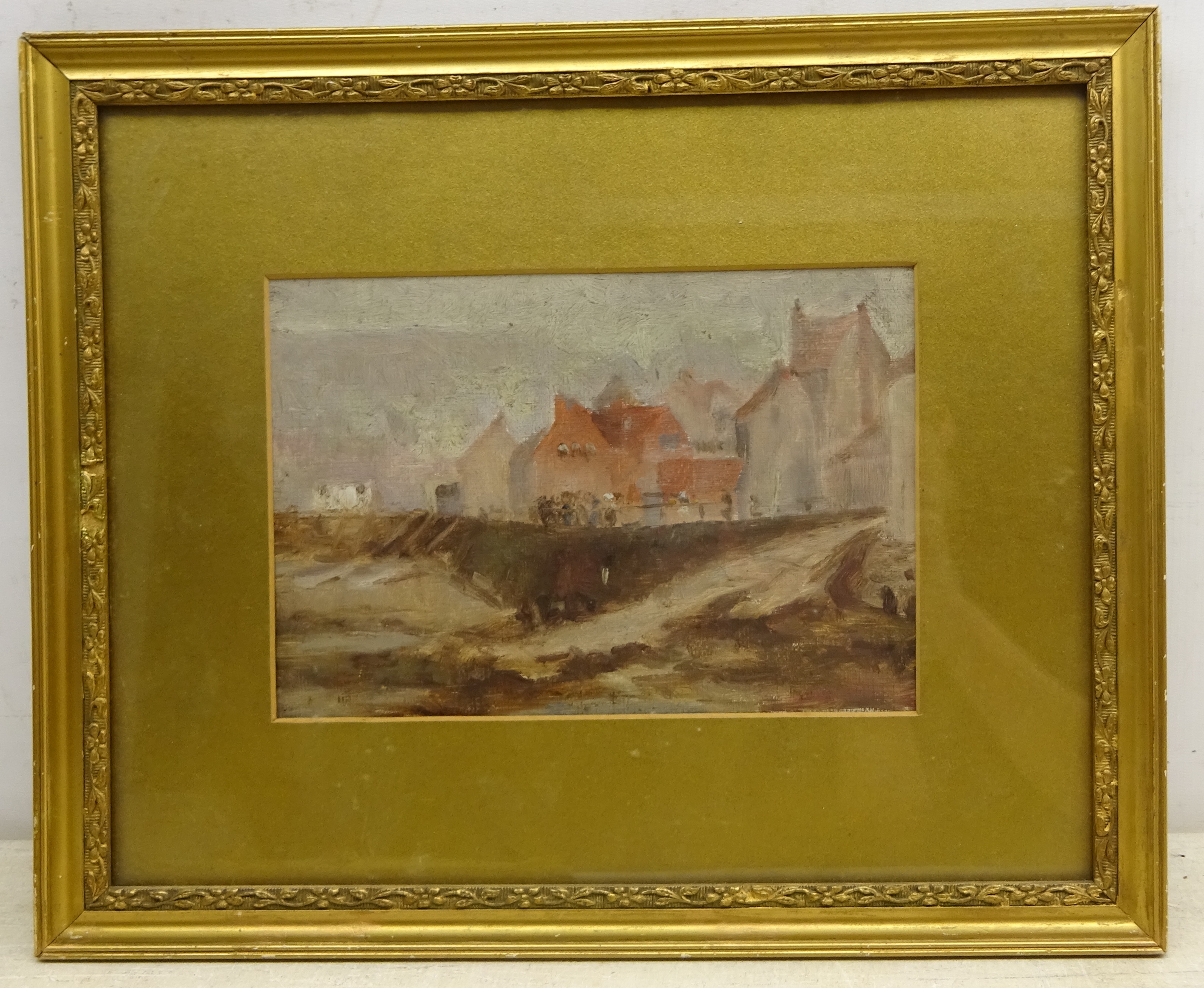 Staithes Group (19th/20th century): 'A Misty Morning at Staithes - Low Tide', - Image 2 of 2