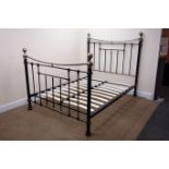 Victorian style 4'6" double bed stead, W145cm, H146cm,